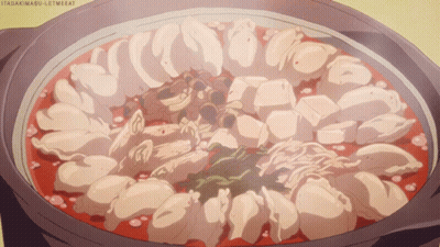 Cartoon Pot Of Food #Itadakimabu-Letmeeat GIF