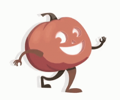 Cartoon Pumpkin With Arms Legs And Smiling Face GIF