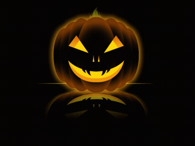 Cartoon Pumpkin With Carved Face GIF