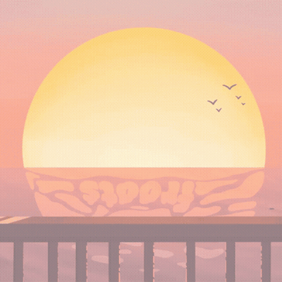 Cartoon Pumpkin With Flowers On Head GIF