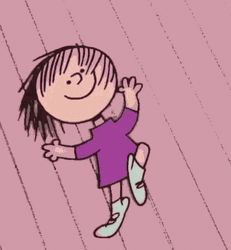 Cartoon Puppet Jumping On A Roof GIF