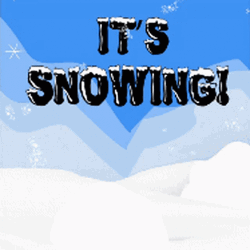 Cartoon Puppy Snowfall GIF