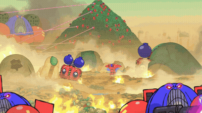 Cartoon Pyramid And Bombs GIF