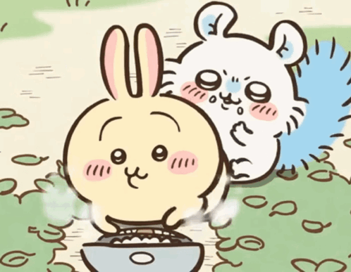 Cartoon Rabbit And Hamster GIF