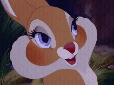 Cartoon Rabbit Blue Eyes Red Nose GIF