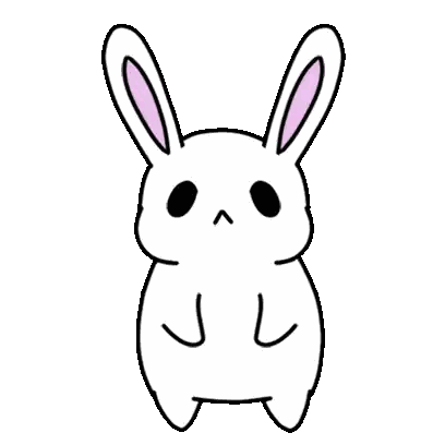 Cartoon Rabbit Covering Mouth Sticker