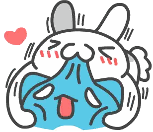 Cartoon Rabbit Crying Sticker