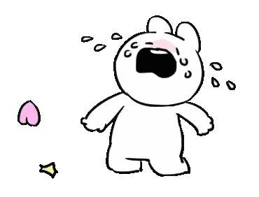 Cartoon Rabbit Crying Tears Sticker