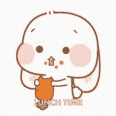 Cartoon Rabbit Eating Food Punch Time GIF
