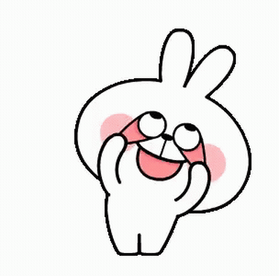 Cartoon Rabbit Funny Face With Glasses GIF