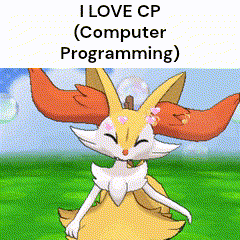 Cartoon Rabbit I Love CP Computer Programming GIF