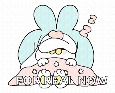 Cartoon Rabbit Laying In Bed For Real Now GIF