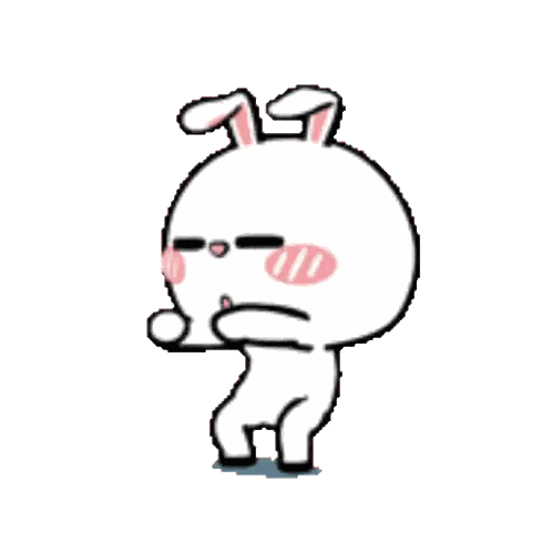 Cartoon Rabbit Making Funny Face Sticker