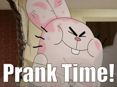 Cartoon Rabbit Prank Time GIF