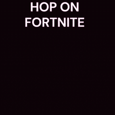 Cartoon Rabbit Saying Hop On Fortnite GIF