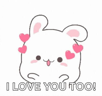 Cartoon Rabbit Saying I Love You GIF
