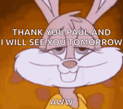 Cartoon Rabbit Saying Thank You Paul GIF