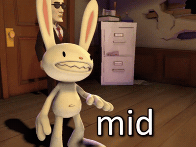 Cartoon Rabbit Standing In Front Of Filing Cabinet GIF