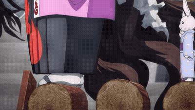 Cartoon Rabbit Standing Next To Purple 9 GIF