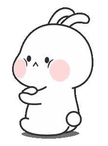 Cartoon Rabbit Standing On Hind Legs Sticker