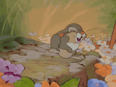 Cartoon Rabbit Standing With Mouth Wide Open GIF