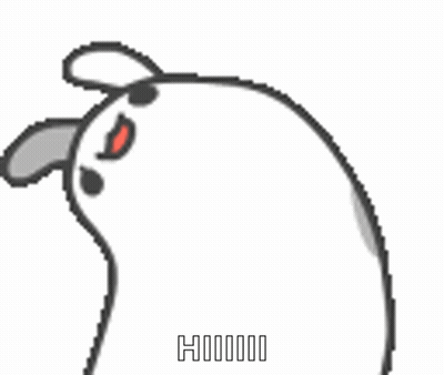 Cartoon Rabbit Sticking Out Red Tongue GIF