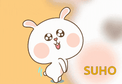 Cartoon Rabbit Suho Name GIF