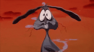 Cartoon Rabbit With Big Ears GIF