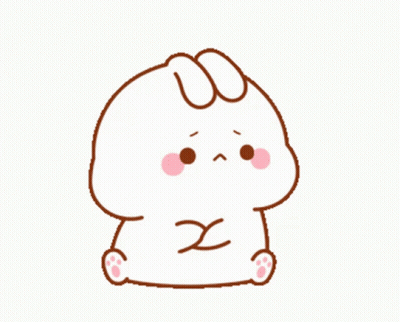 Cartoon Rabbit With Bow And X On Chest GIF