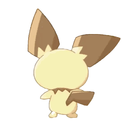 Cartoon Rabbit With Brown Tail Sticker