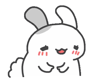 Cartoon Rabbit With Butterfly Around Head Sticker