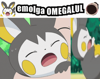 Cartoon Rabbit With Emolga Omegaul GIF