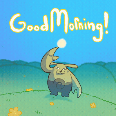 Cartoon Rabbit With Good Morning GIF