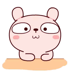 Cartoon Rabbit With Heart In Mouth Sticker