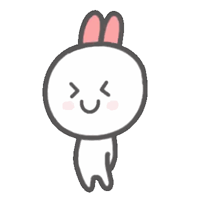 Cartoon Rabbit With Pink Ears Sticker