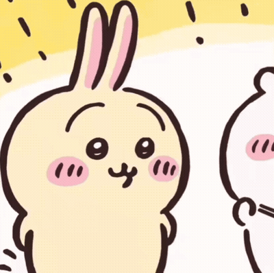 Cartoon Rabbit With Pink Nose GIF