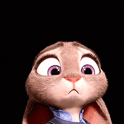 Cartoon Rabbit With Purple Eyes GIF