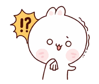 Cartoon Rabbit With Question Mark Sticker