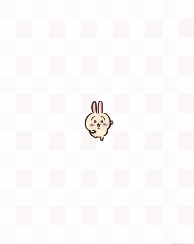 Cartoon Rabbit With Smiley Face GIF