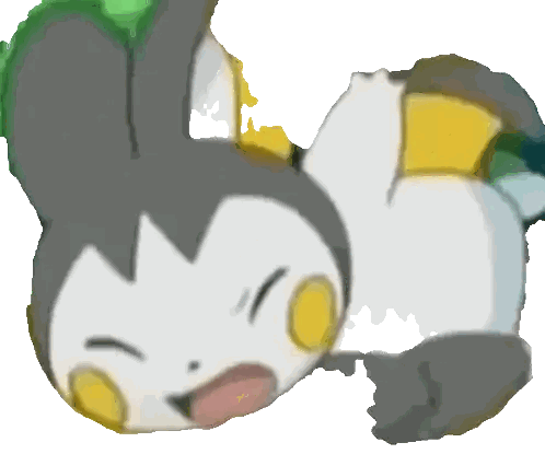 Cartoon Rabbit With Yellow Tail Sticker