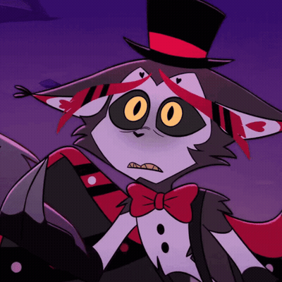 Cartoon Raccoon In Top Hat GIF