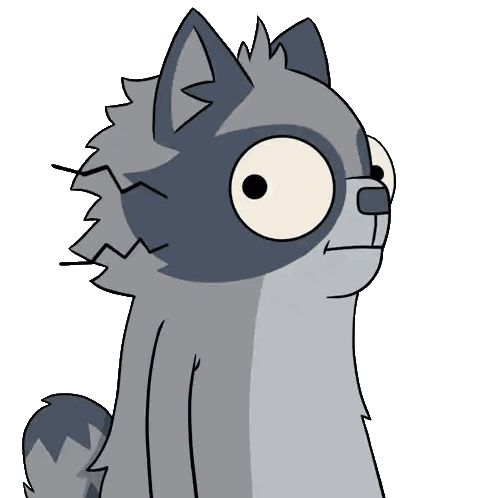 Cartoon Raccoon With Big Head Sticker