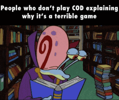 Cartoon Reading Book People Who Don't Play Cod Explaining
