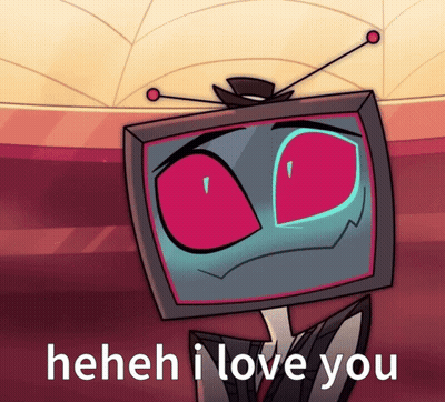 Cartoon Red Eyes Saying I Love You GIF