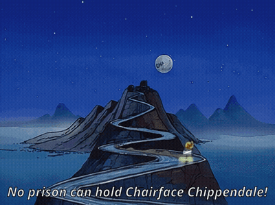 Cartoon Road Saying No Prison Can Hold Chairface Chippendale GIF