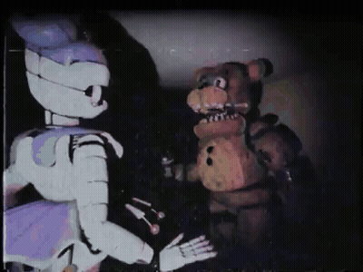 Cartoon Robot And Teddy Bear Together GIF