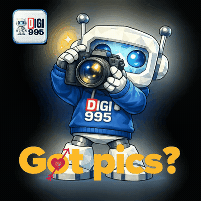 Cartoon Robot Holding Camera Saying Got Pics GIF