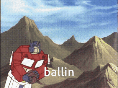 Cartoon Robot Saying Ballin GIF