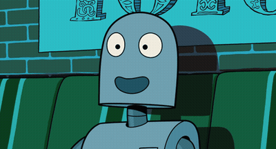 Cartoon Robot With Big Mouth GIF