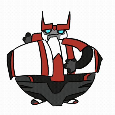 Cartoon Robot With Blue Eyes And Beard GIF